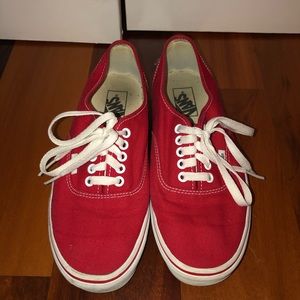 Red Lace Up Vans